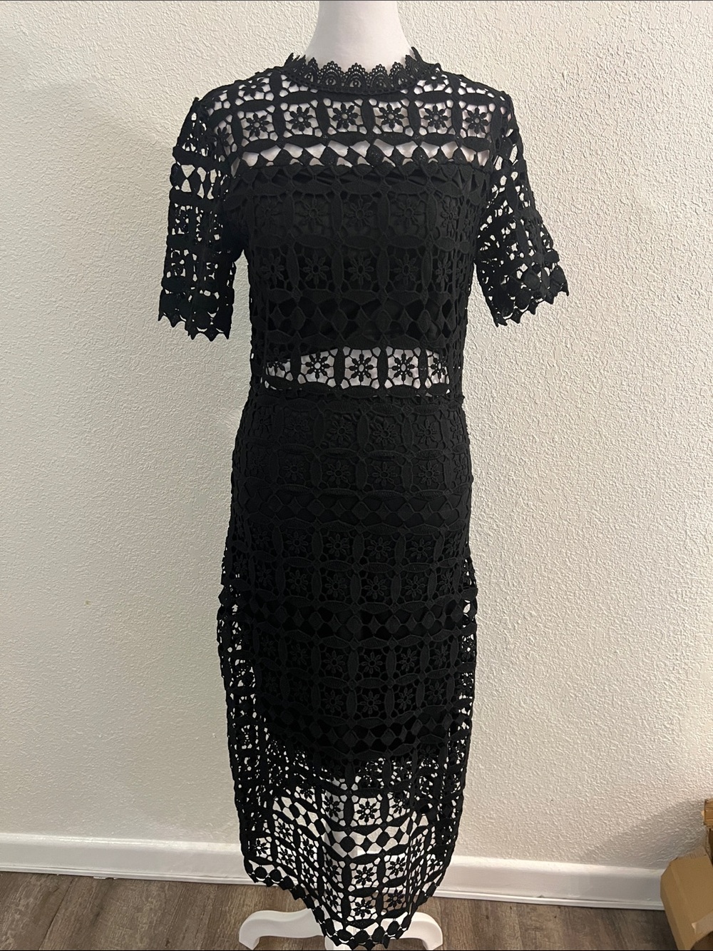 Crochet midi dress